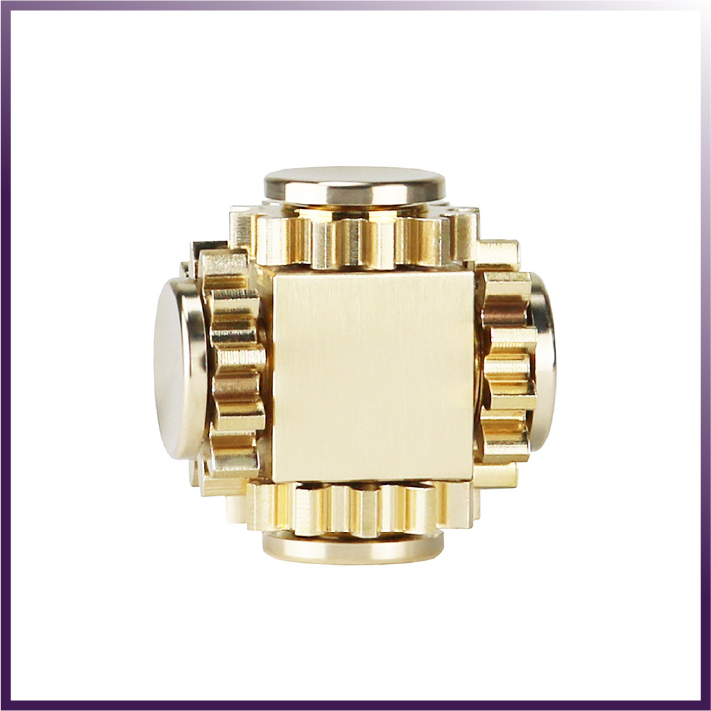 Brass Cube Gears Spinner - Trending Wellness Store