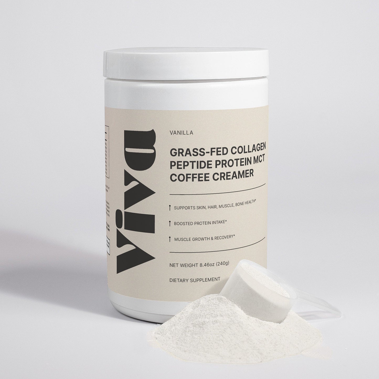 Grass-Fed Collagen Peptide MCT Protein Coffee Creamer (Vanilla) - Trending Wellness Store