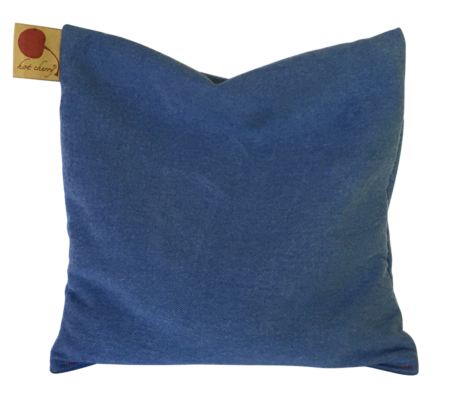 Hot Cherry Square Pillow in Blue Denim - Trending Wellness Store