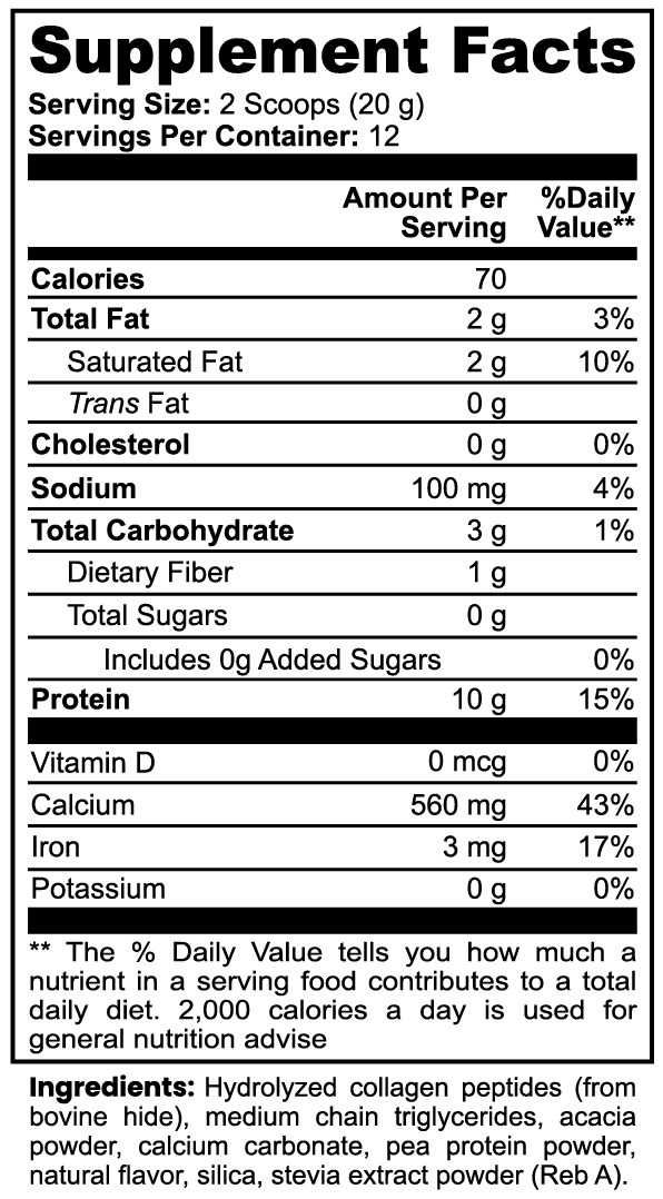 Grass-Fed Collagen Peptide MCT Protein Coffee Creamer (Vanilla) - Trending Wellness Store