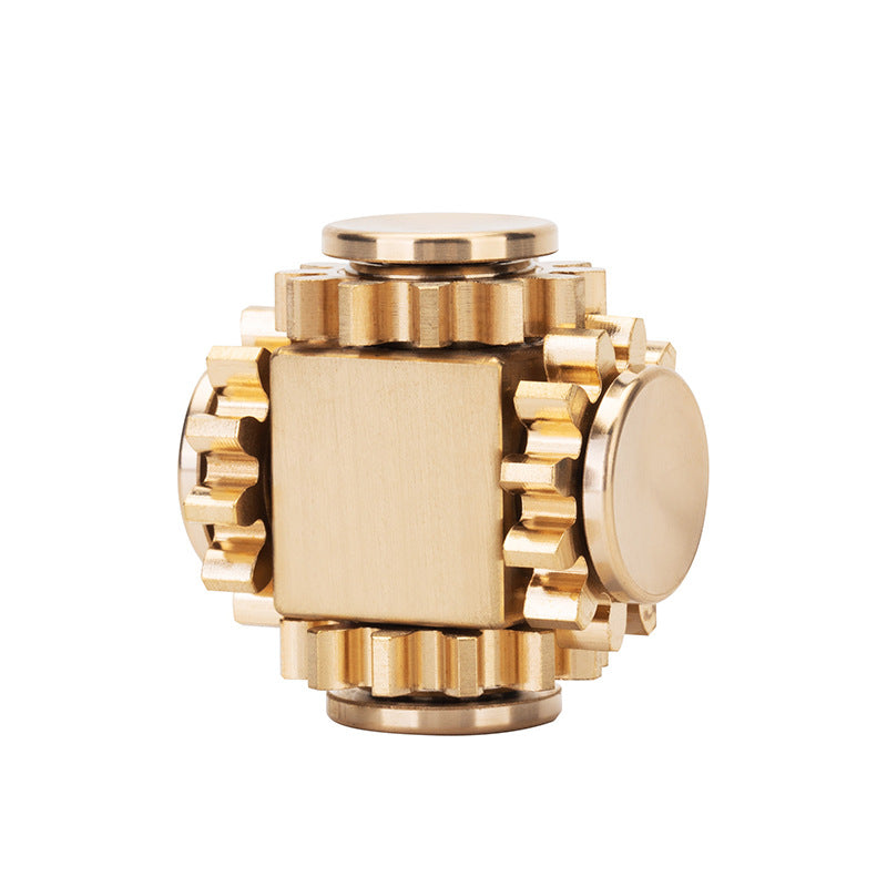 Brass Cube Gears Spinner - Trending Wellness Store