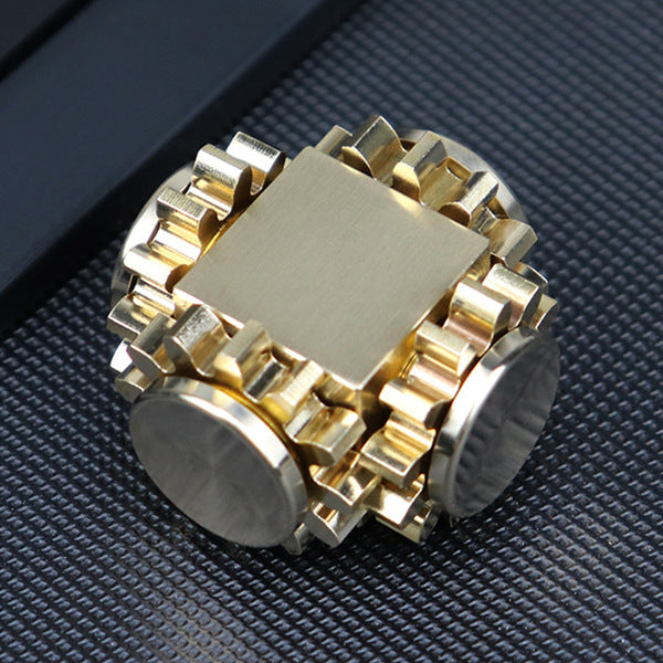 Brass Cube Gears Spinner - Trending Wellness Store