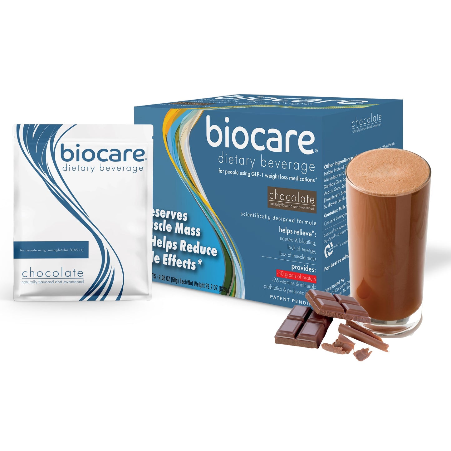 30G Protein Chocolate Biocare Dietary Beverage (14-Count) - Trending Wellness Store