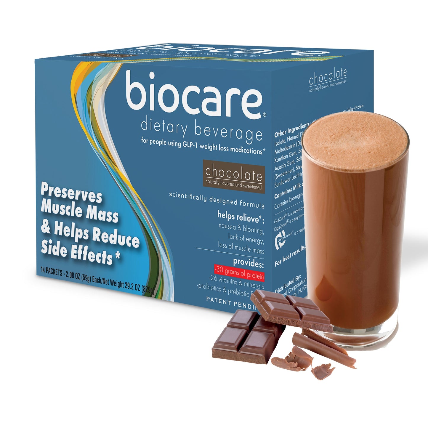 30G Protein Chocolate Biocare Dietary Beverage (14-Count) - Trending Wellness Store