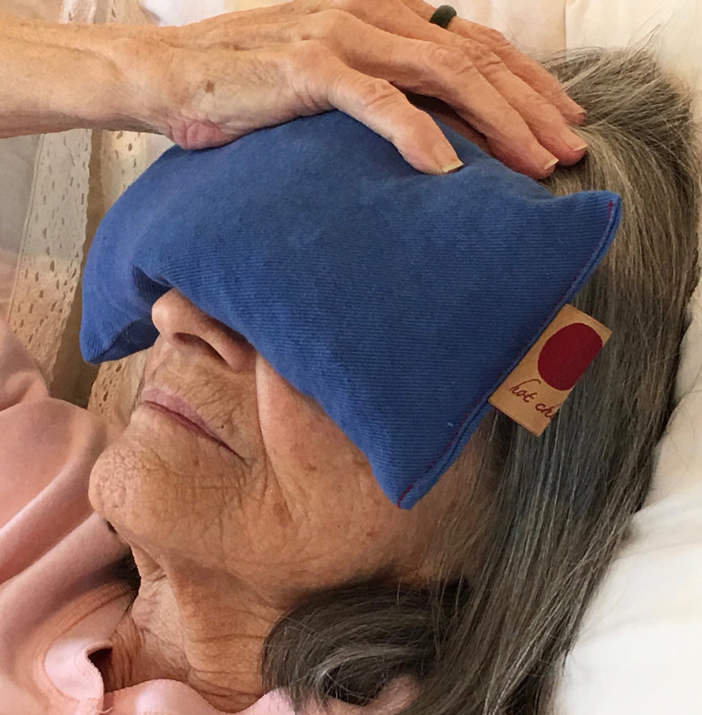 Hot Cherry Eye Pillow in Blue Denim - Trending Wellness Store