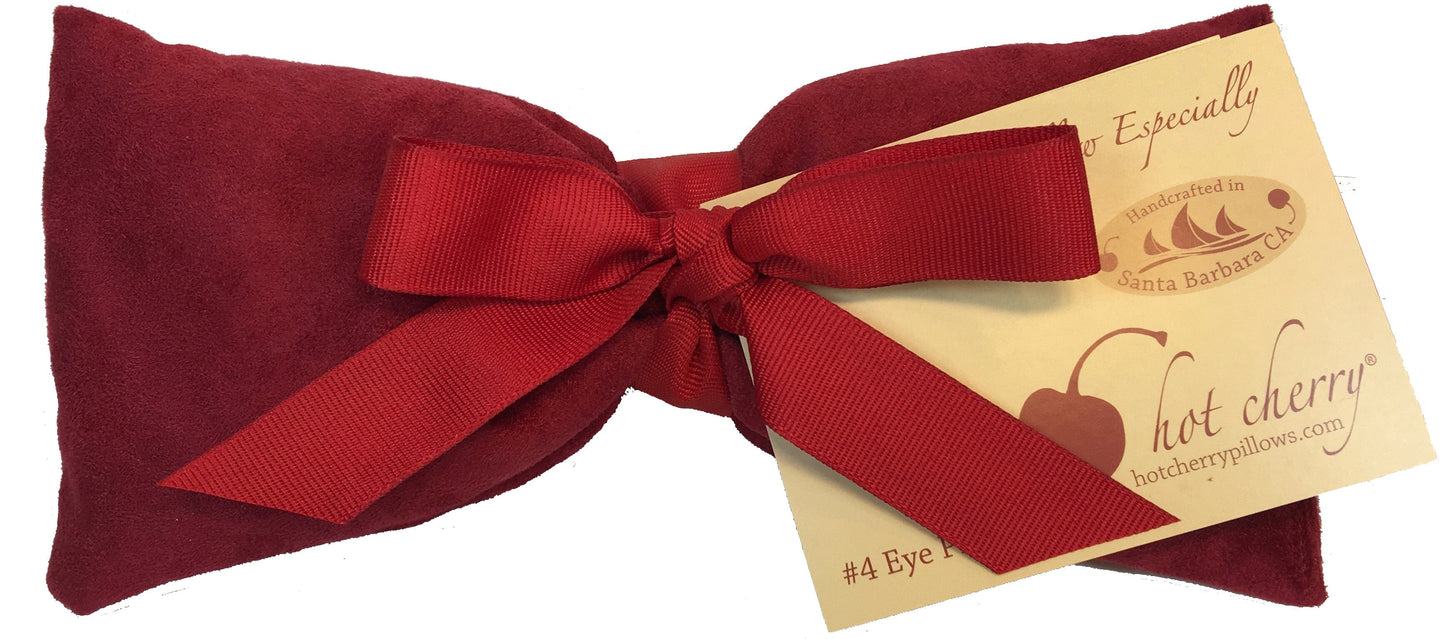 Hot Cherry Eye Pillow in Plush Red Ultra-Suede - Trending Wellness Store