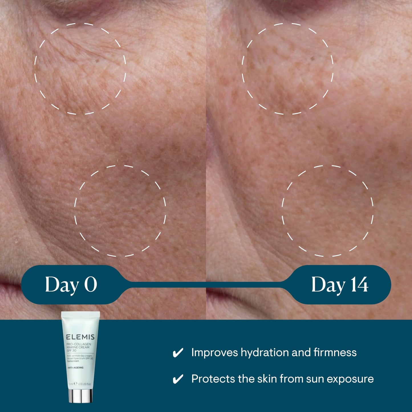 ELEMIS Pro-Collagen Marine Cream SPF 30, Lightweight Anti-Wrinkle Daily Facial Moisturizer - Trending Wellness Store