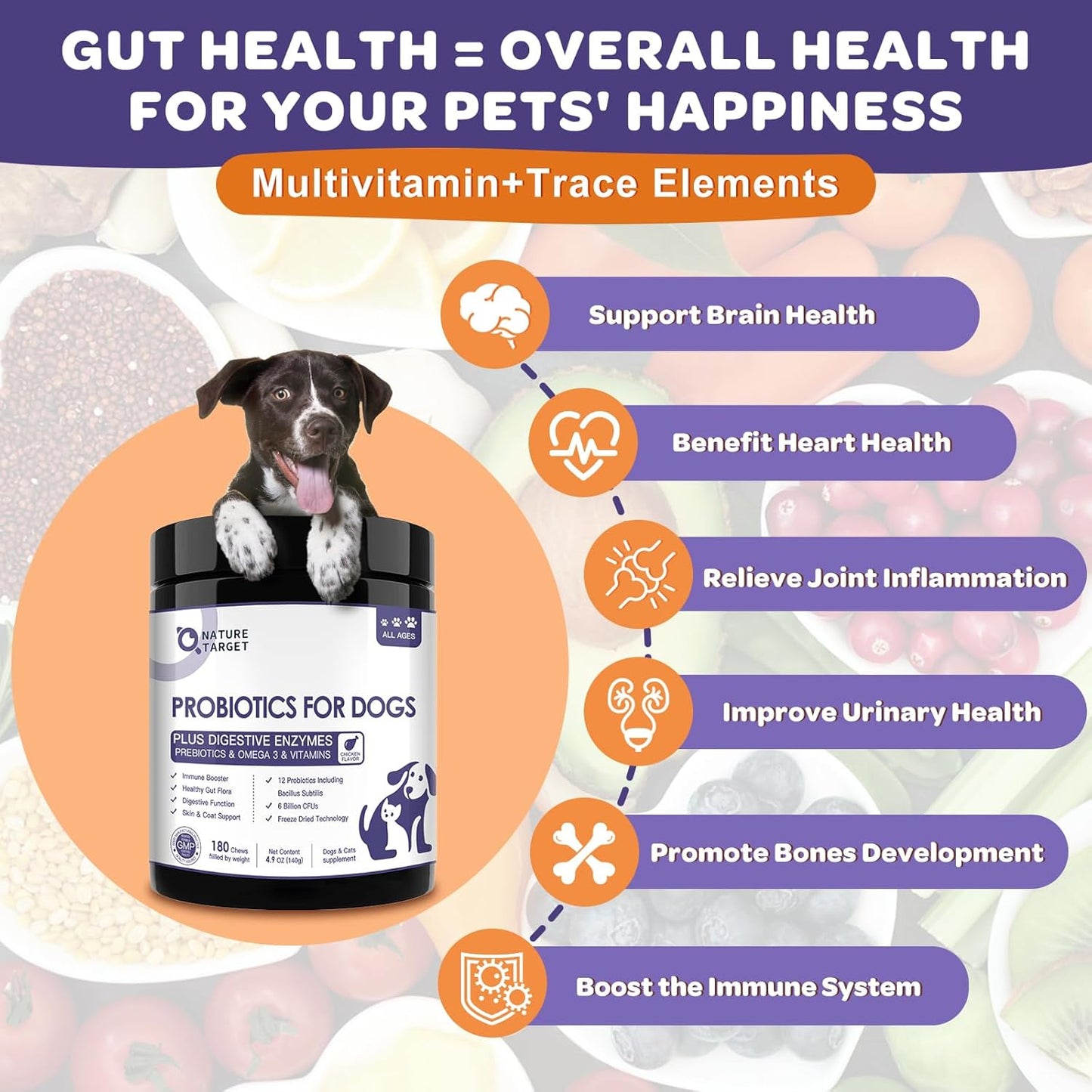 Probiotics for Dogs & Cats, 6 Billion CFUs - Trending Wellness Store