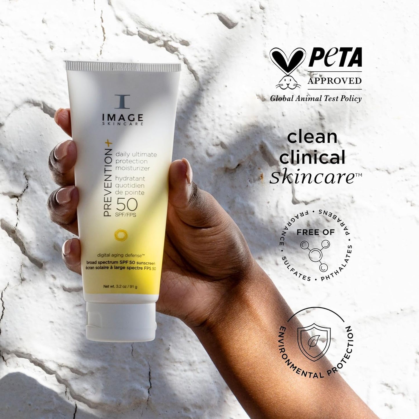 IMAGE Skincare PREVENTION+ Daily Ultimate Protection Moisturizer, SPF 50 Face Sunscreen Lotion, Zinc Oxide, Blendable with No White Cast, 3.2 oz - Trending Wellness Store