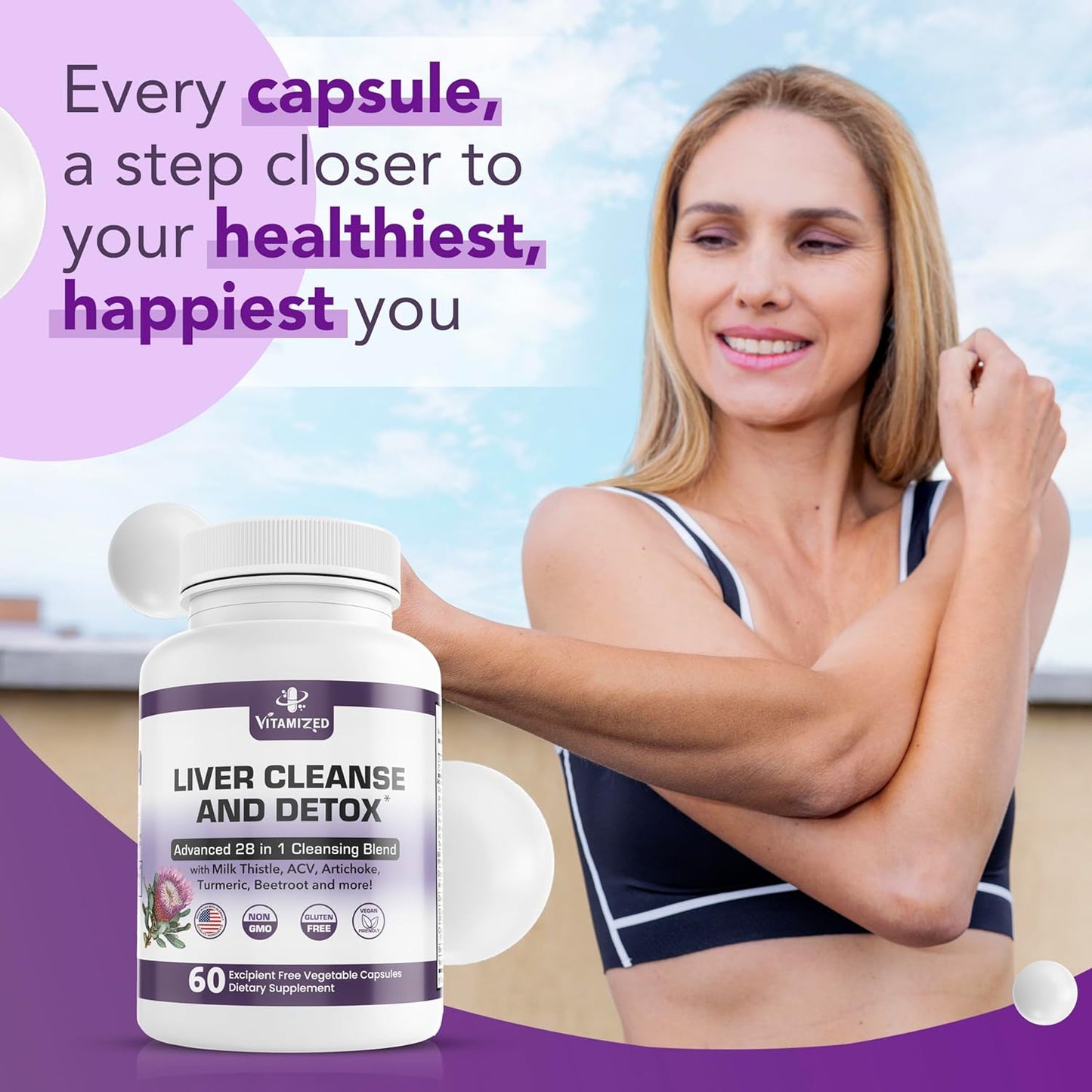 Liver Cleanse and Detox Formula - Milk Thistle, Artichoke Extract, Dandelion, and Apple Cider Vinegar - Liver Health Supplement - Trending Wellness Store
