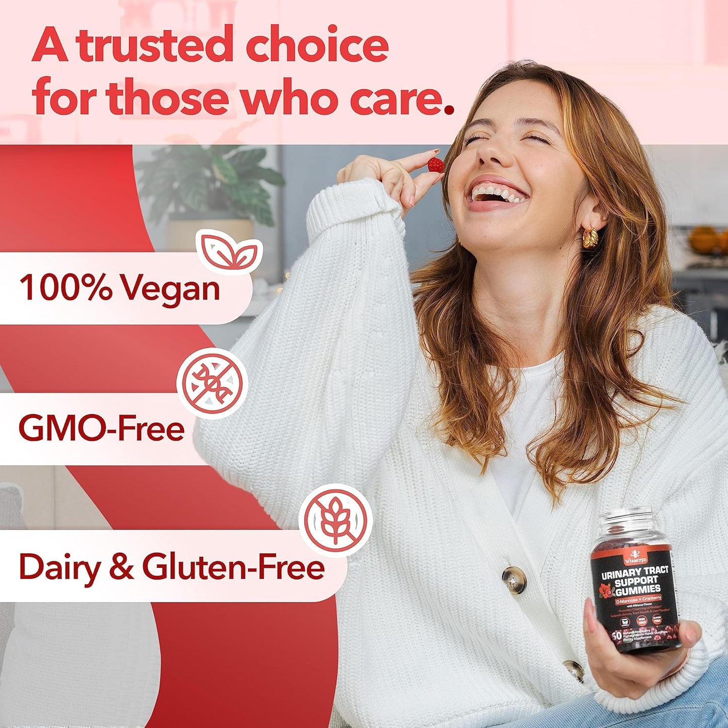 Powerful Cranberry Gummies 1500mg with D-Mannose - Urinary Tract Health - Fast-Acting Bladder Support Supplement - 60 Count - Trending Wellness Store