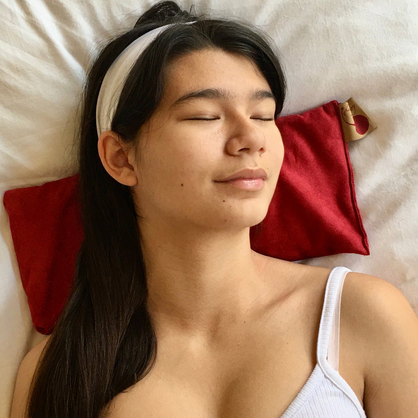 Hot Cherry Cervical Neck Pillow, in Plush Red Ultra-Suede - Trending Wellness Store