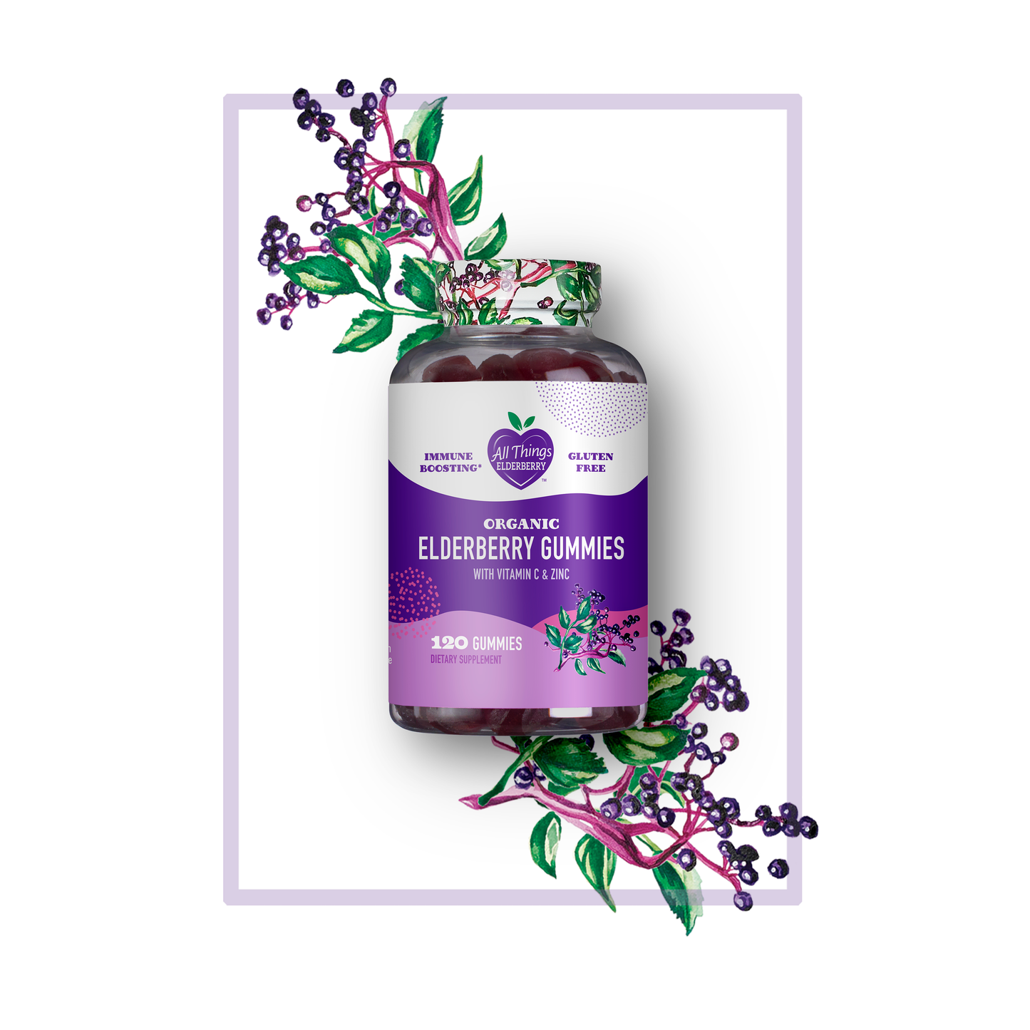 ELDERBERRY GUMMIES WITH VITAMIN C & ZINC - ORGANIC - Trending Wellness Store
