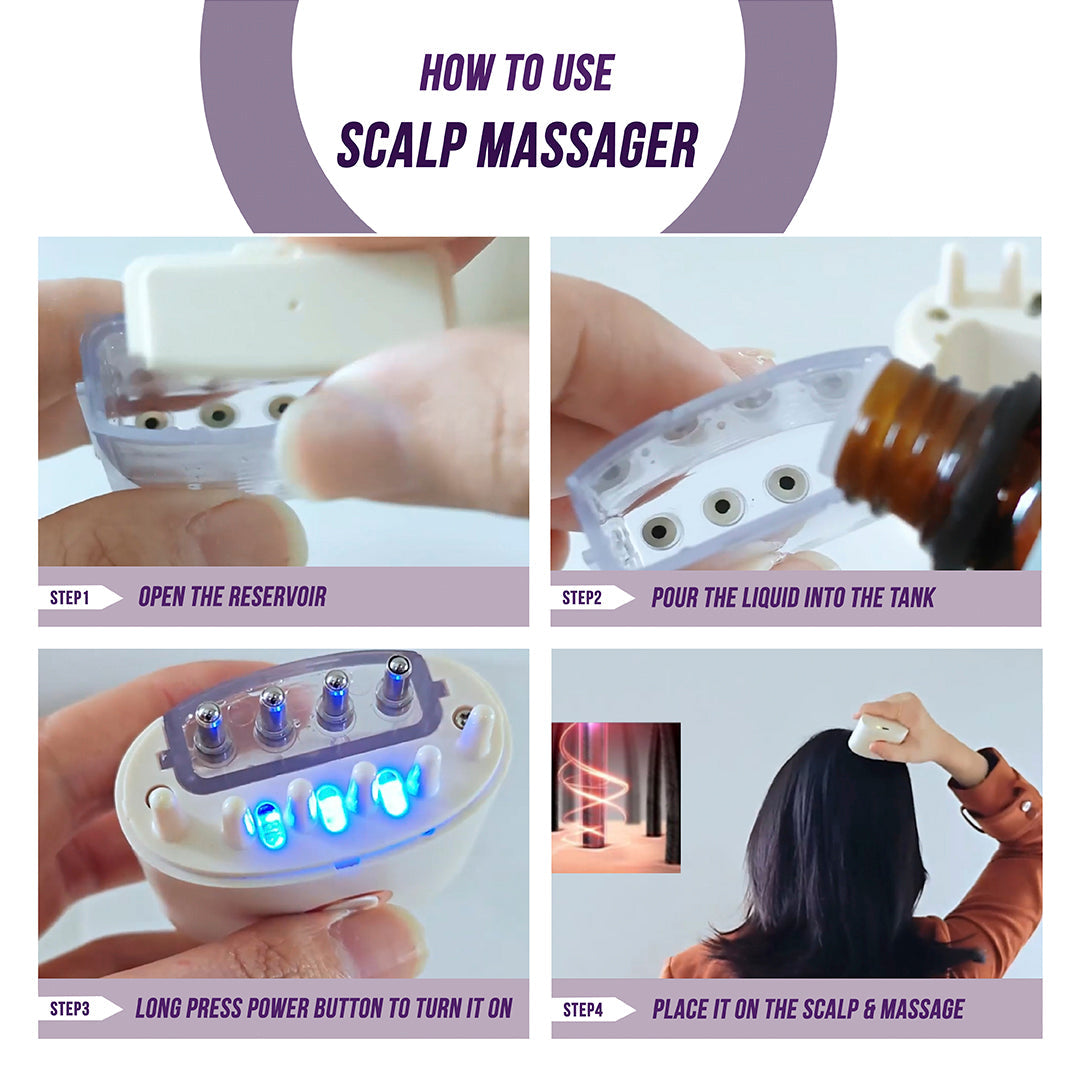Electric Oil Applicator and Vibration Scalp Massager 2 in 1. - Trending Wellness Store