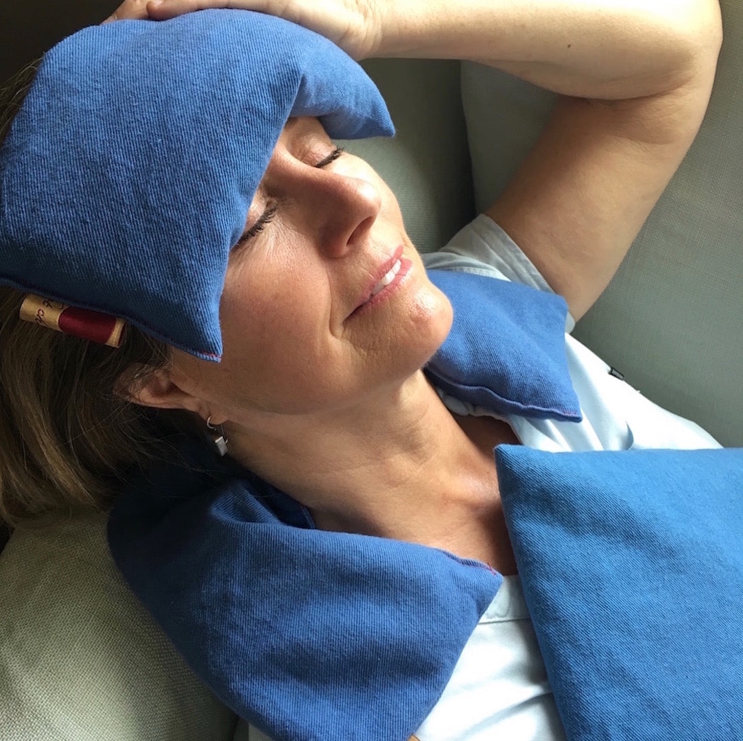 Feel Better Pack in Blue Denim: Square, Eye Pillow & Neck Wrap - Trending Wellness Store