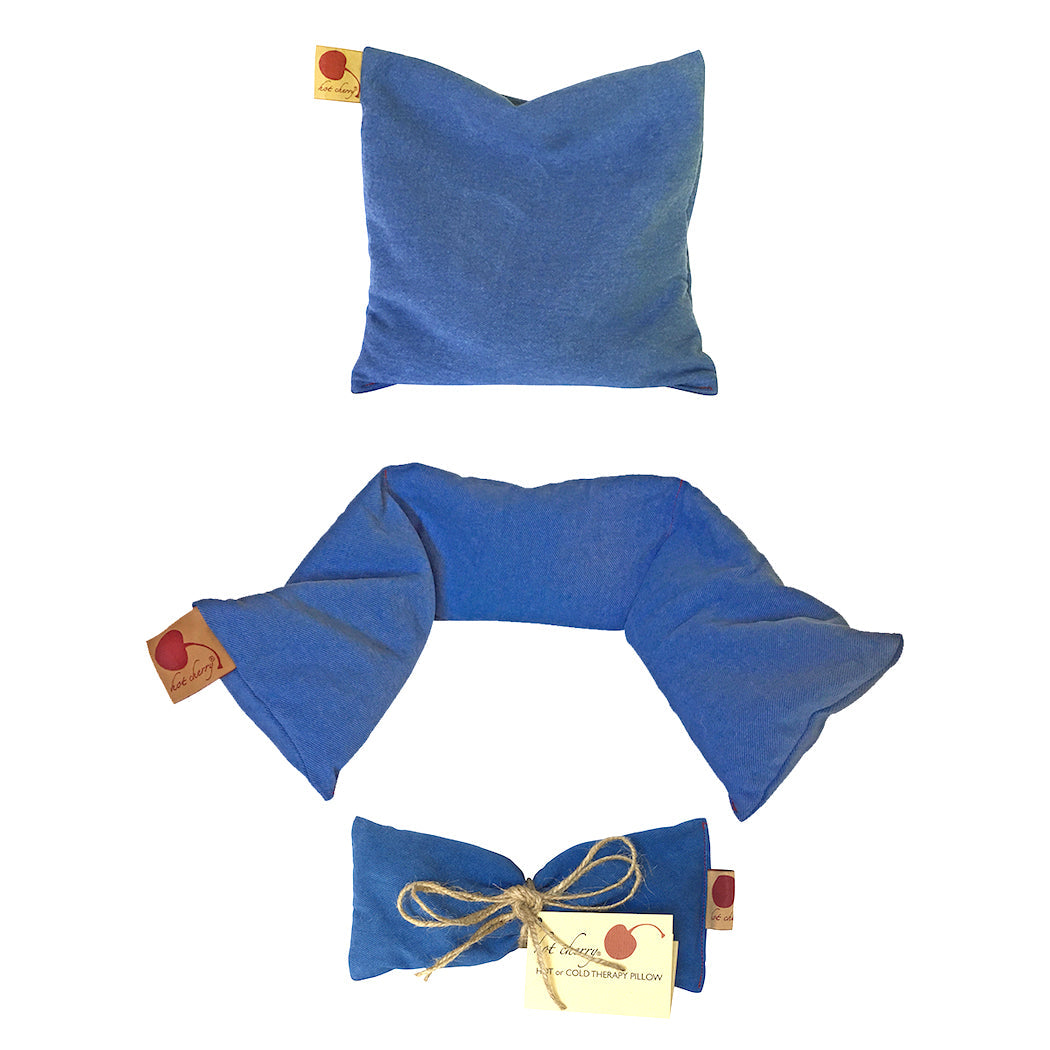 Feel Better Pack in Blue Denim: Square, Eye Pillow & Neck Wrap - Trending Wellness Store