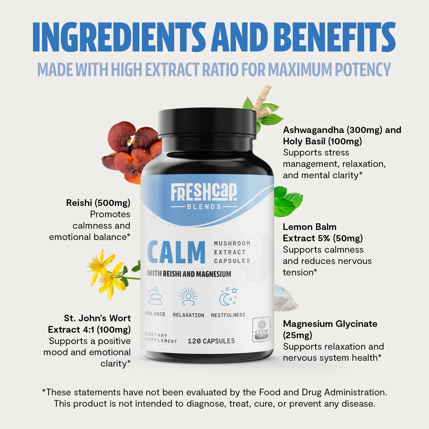 Calm Blend Capsules, 120 count - Trending Wellness Store