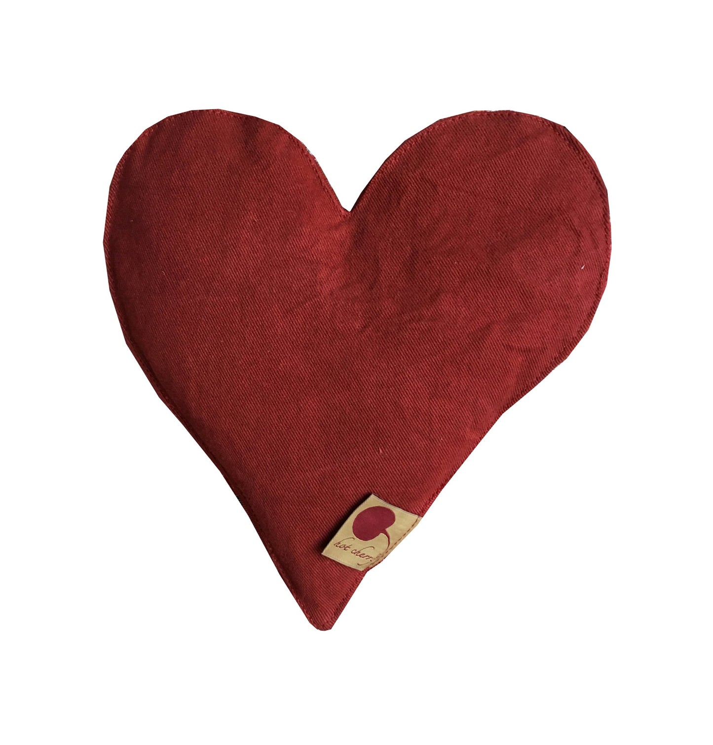 Heart-Shaped Hot Cherry Pillow in Red Denim - Trending Wellness Store