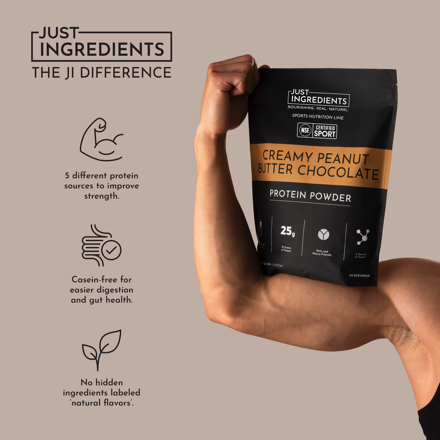 Creamy Peanut Butter Chocolate Protein Powder - NSF - Trending Wellness Store