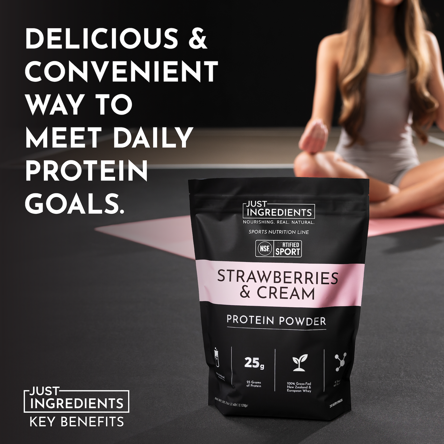 Strawberries and Cream Protein Powder - NSF - Trending Wellness Store