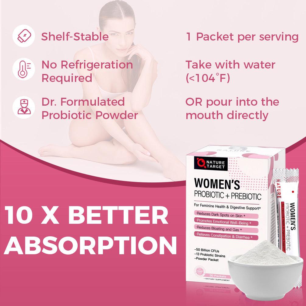 Women’s Probiotic & Prebiotic Powder, 50 Billion CFUs - Trending Wellness Store