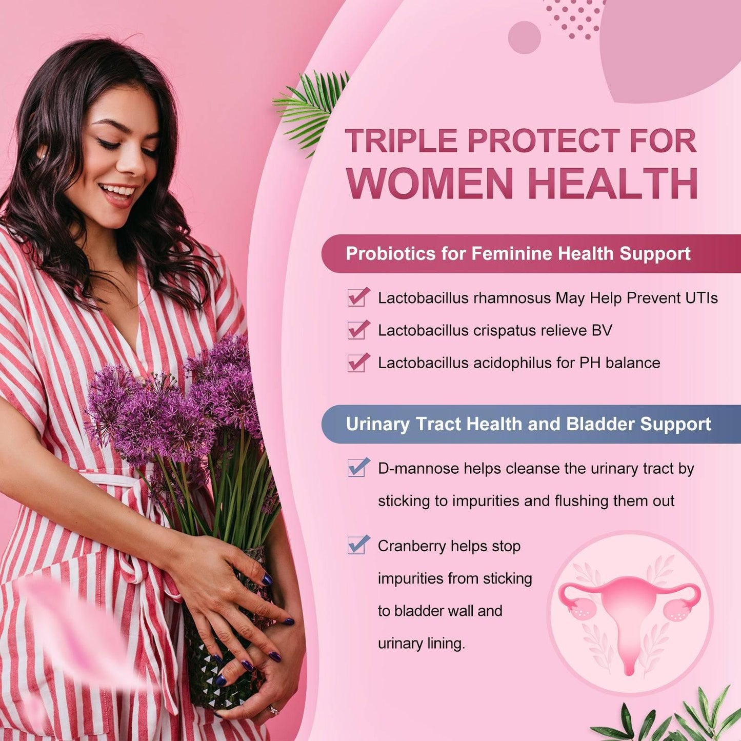 Women’s Probiotics for Vaginal & Urinary Health, 60 Billion CFUs - Trending Wellness Store