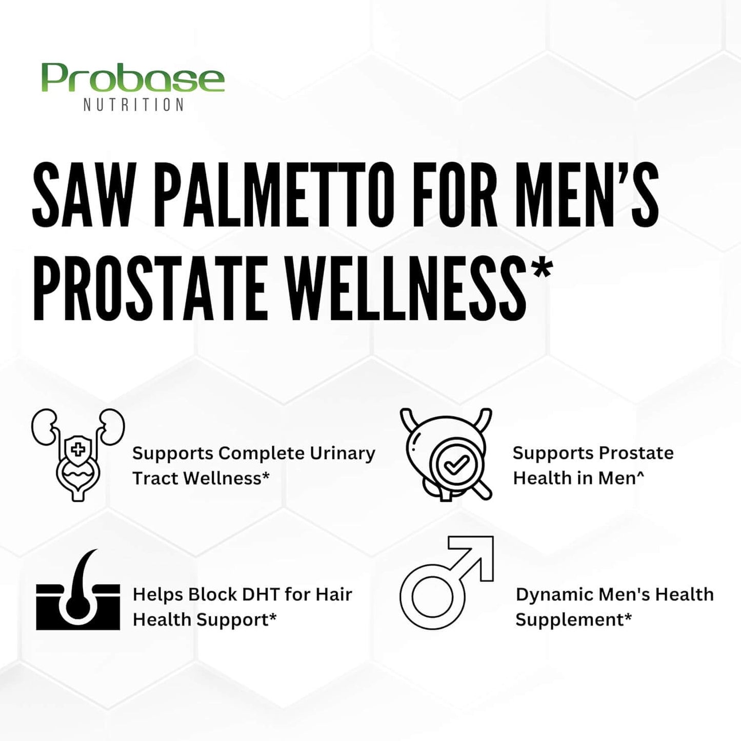 Saw Palmetto for Men's Prostate Health – Supports Prostate, Urinary & Hair Wellness – Powerful DHT Blocker for Male Health – 3+ Month Supply of Saw Palmetto Extract - Trending Wellness Store