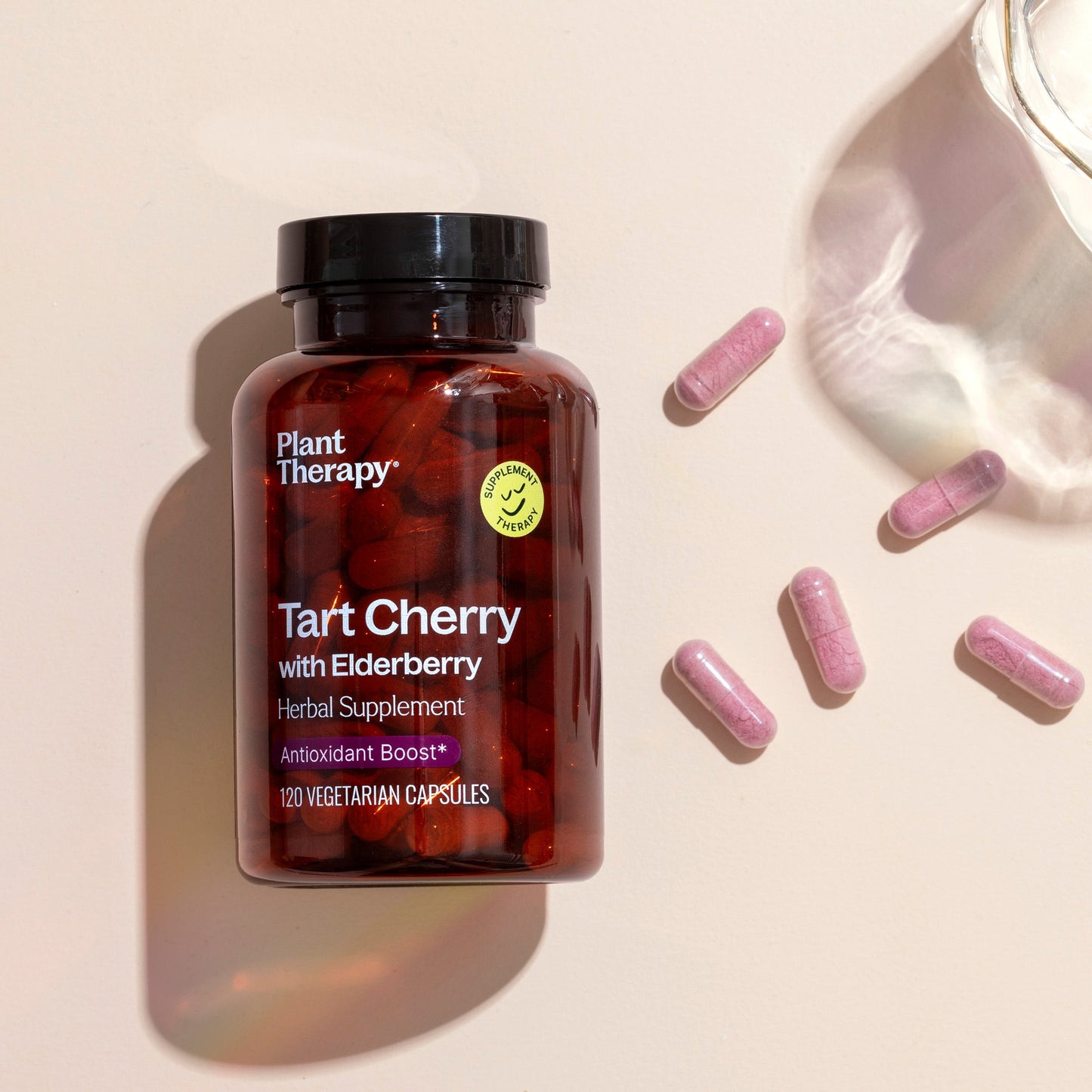 Tart Cherry with Elderberry Herbal Supplement - 120 Capsules - Trending Wellness Store