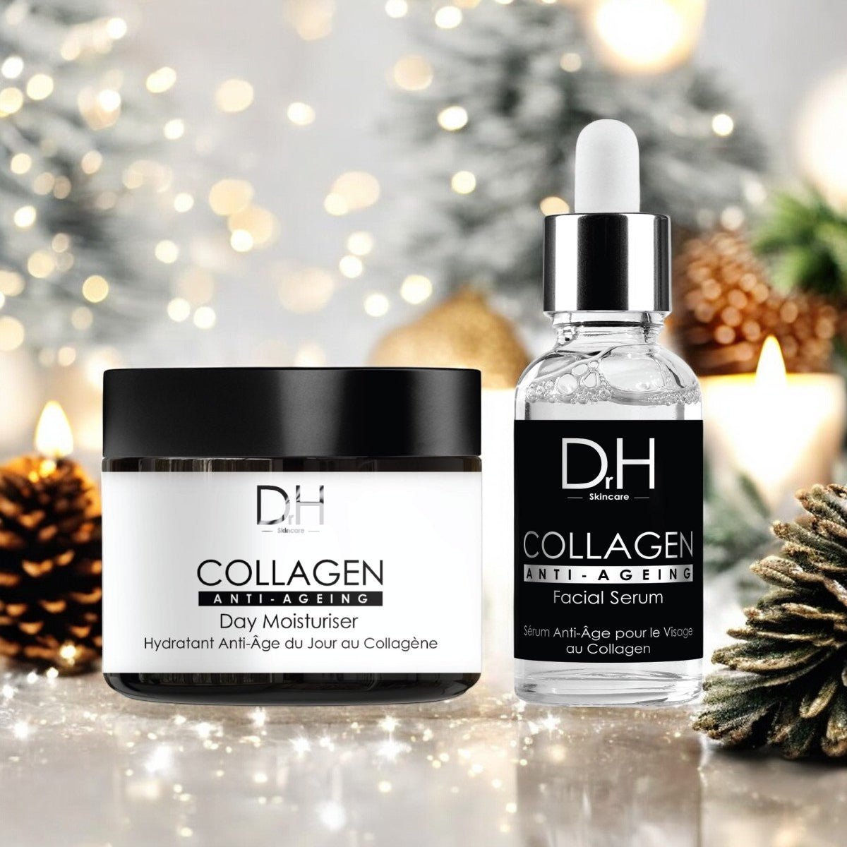 Anti-Aging Collagen Facial Serum 30ml + Collagen Anti-Ageing Day Moisturiser 60ml - Trending Wellness Store