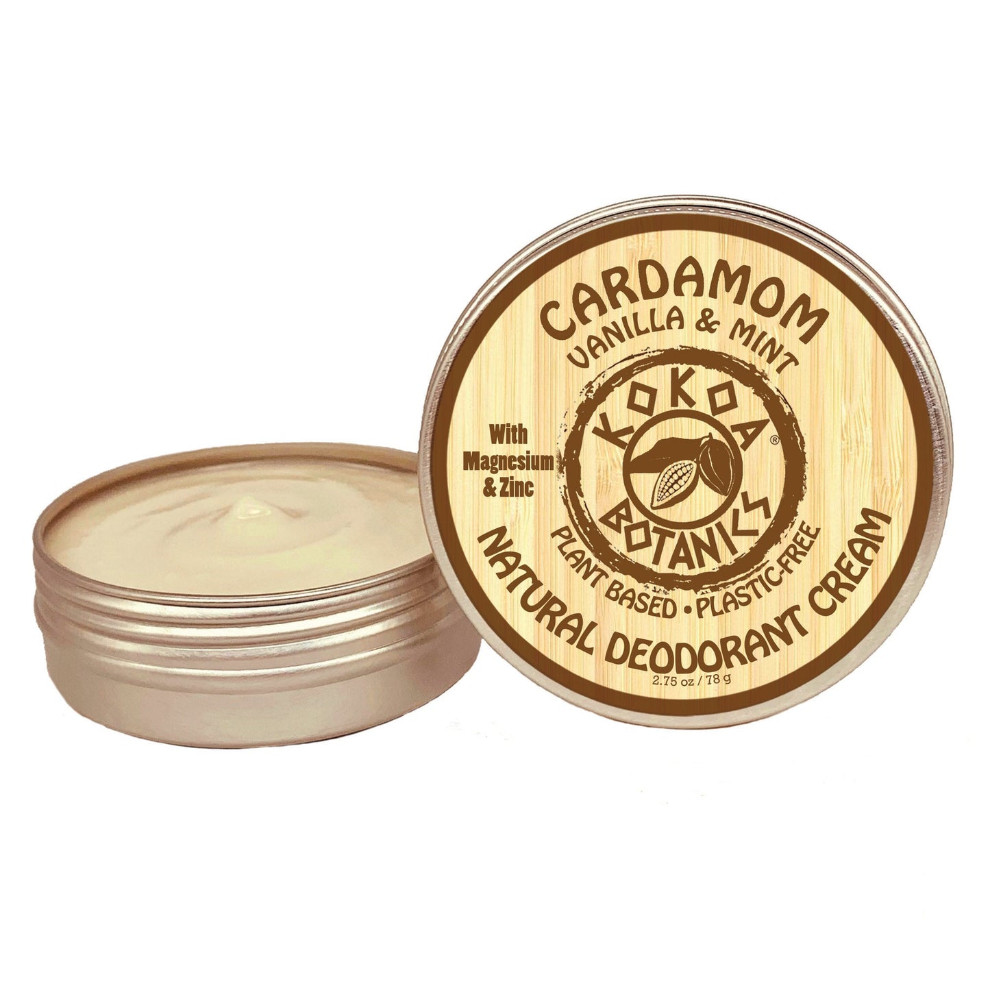 CARDAMOM with VANILLA & MINT - Organic Natural Deodorant Cream - Aluminum-Free - 2.5 oz - Trending Wellness Store