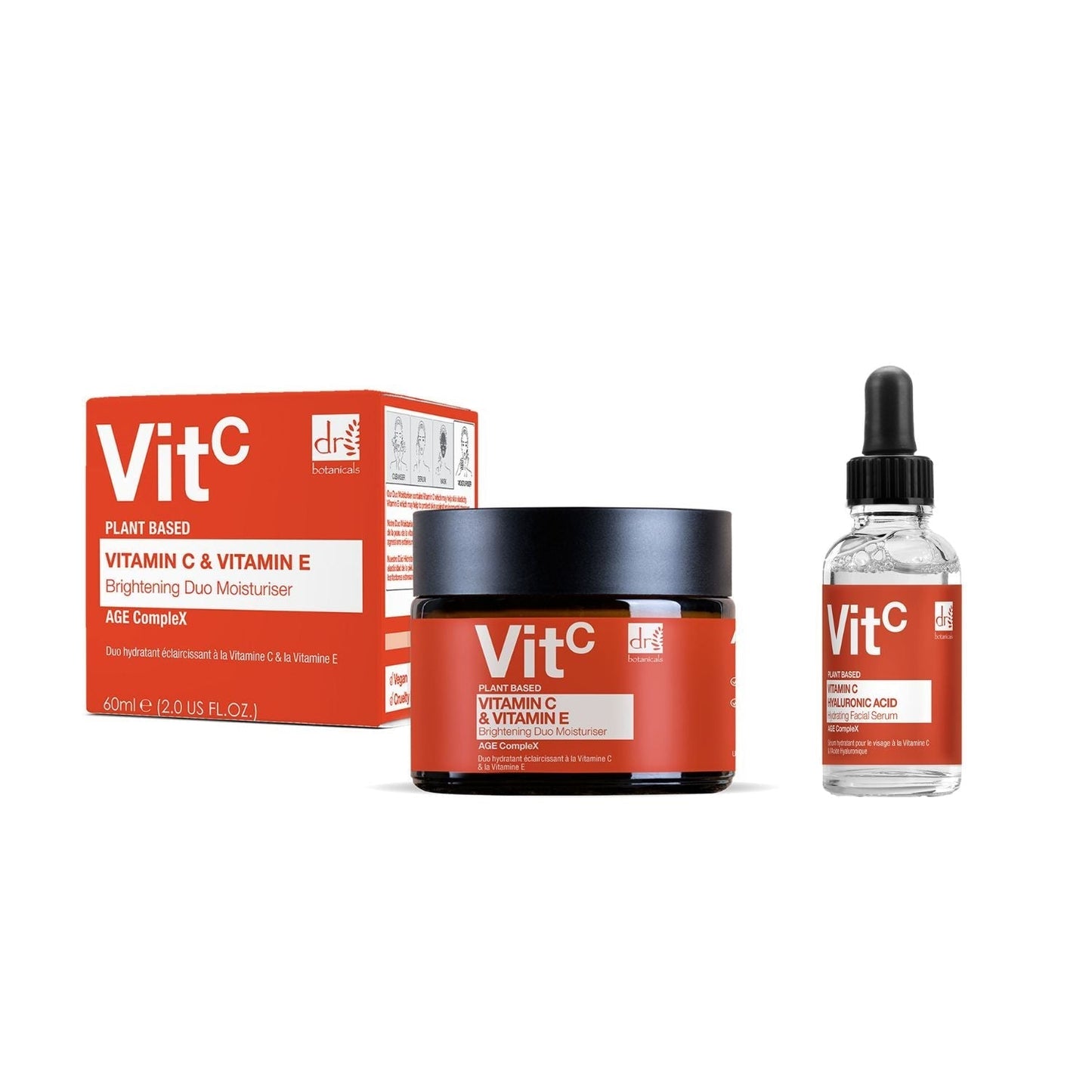 Dr Botanicals Vitamin C Duo Moisturiser & Facial Serum Kit - Trending Wellness Store
