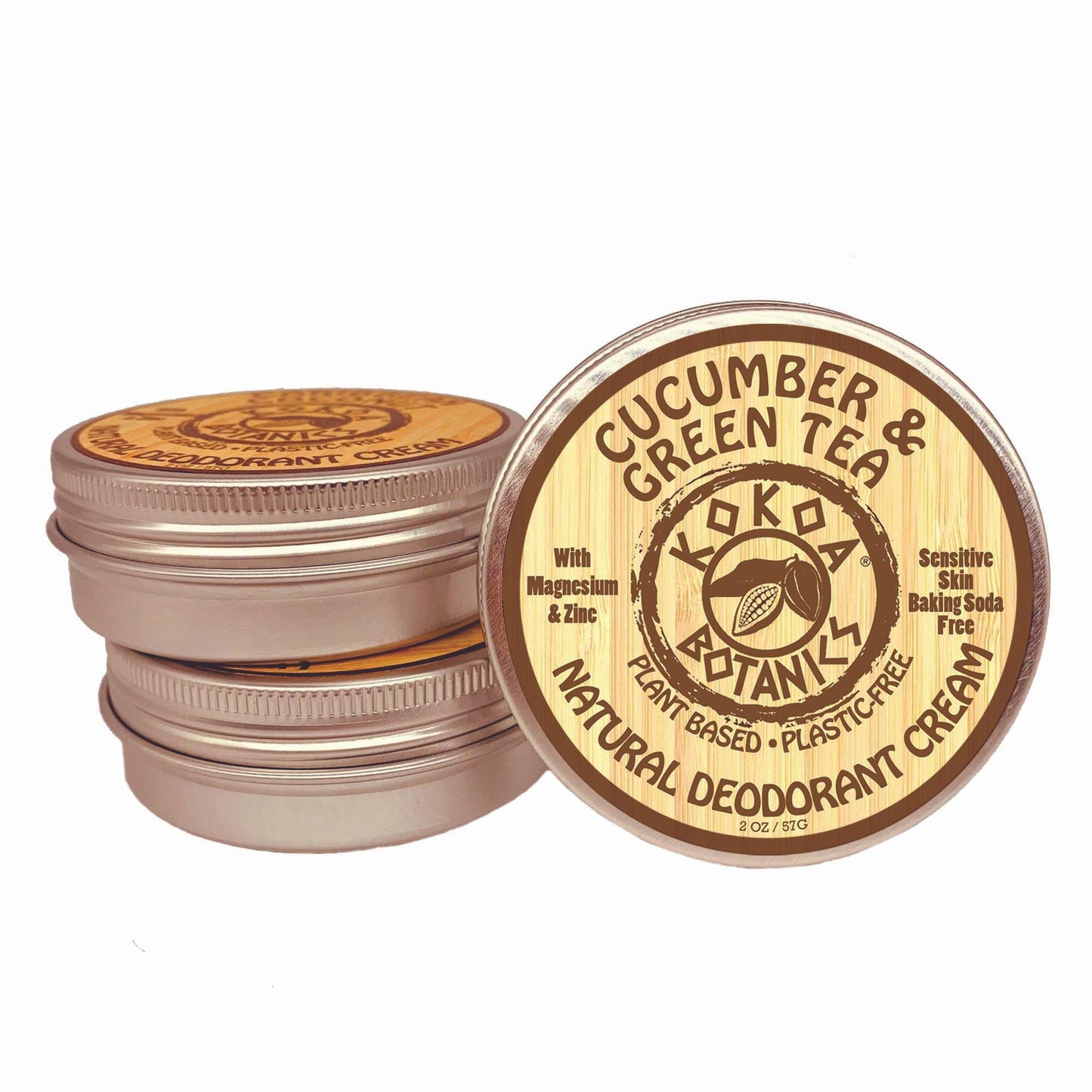 Natural Deodorant Paste - Cucumber & Green Tea - Sensitive Skin - Aluminum Free - Baking Soda Free - 2.5 oz - Trending Wellness Store