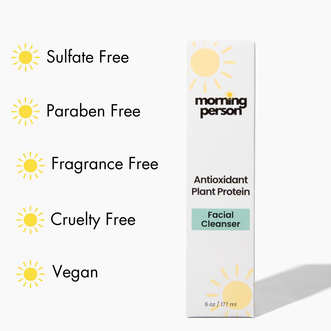 Morning Person Antioxidant Plant Protein Face Cleanser - Trending Wellness Store