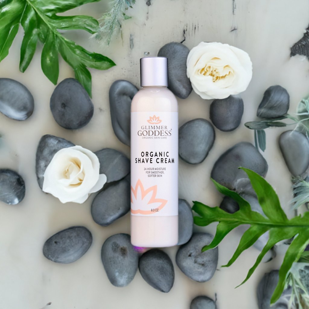 Glimmer Goddess’ Best Organic Shave Cream with Aloe, Coconut Oil, & Shea Butter - Trending Wellness Store