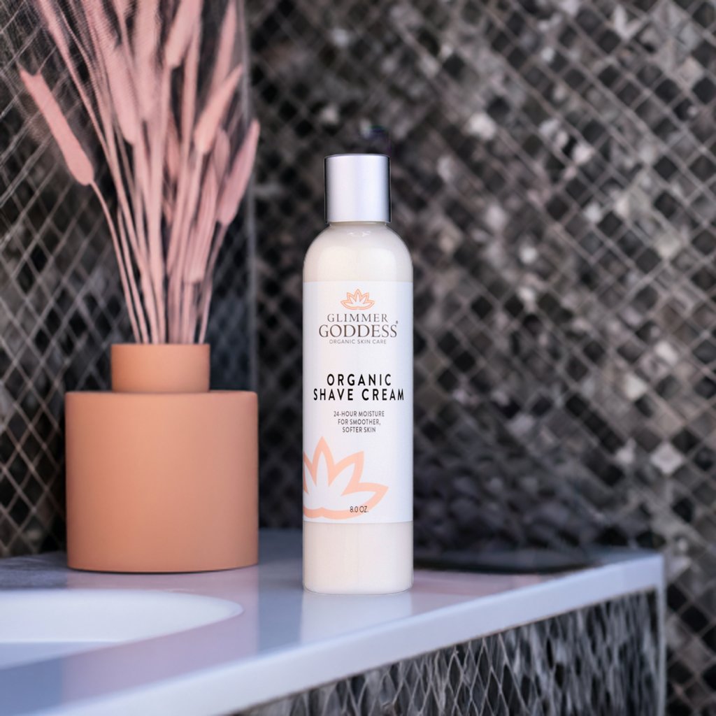 Glimmer Goddess’ Best Organic Shave Cream with Aloe, Coconut Oil, & Shea Butter - Trending Wellness Store