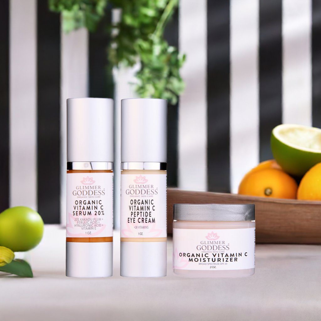 Organic Vitamin C Brighter Skin 3 Step Anti Aging Kit - Trending Wellness Store