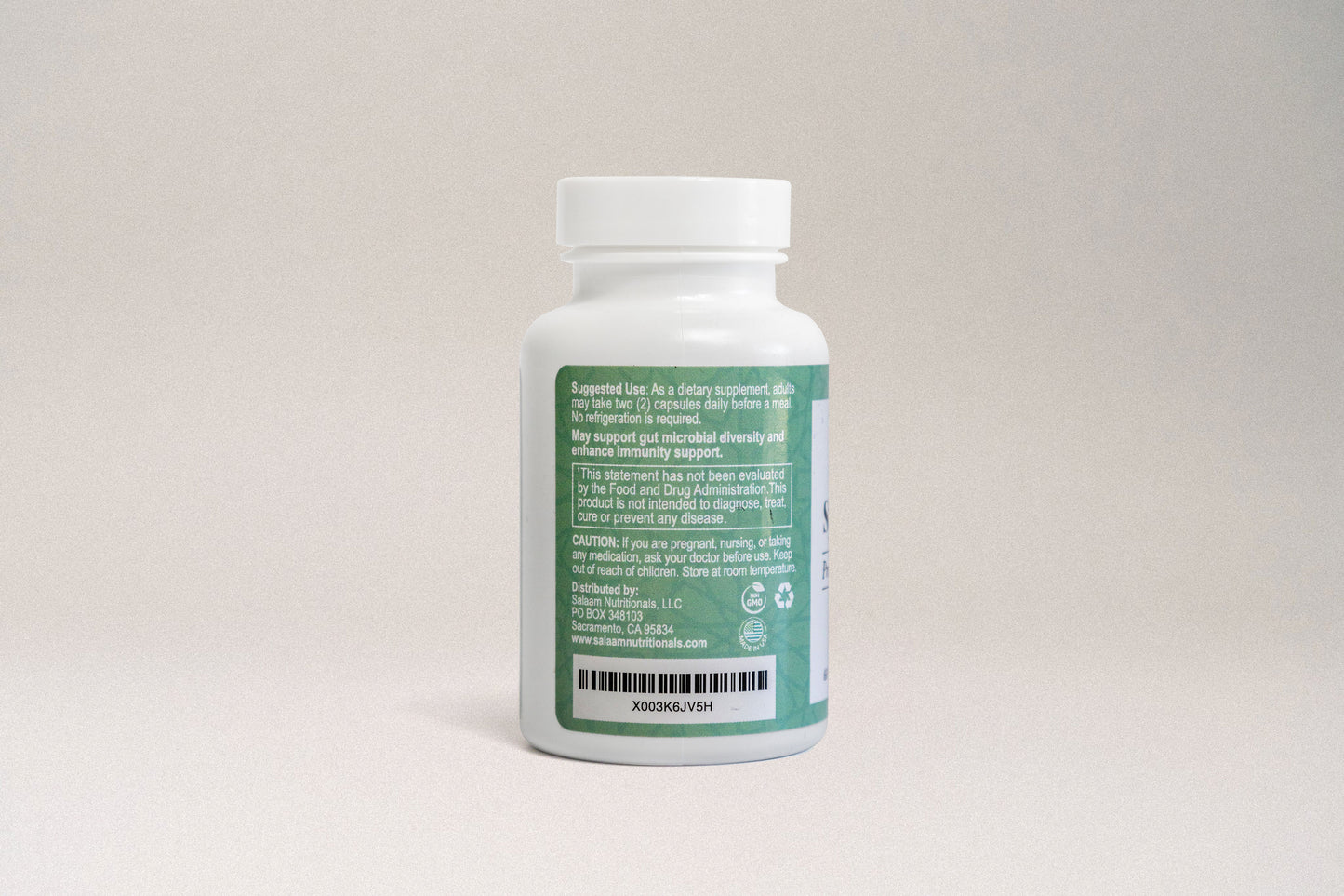 Synbiotic Plus - Halal Probiotics + Prebiotics 3.5 Billion CFU Veggie Capsules - 60 Count | Salaam Nutritionals - Trending Wellness Store
