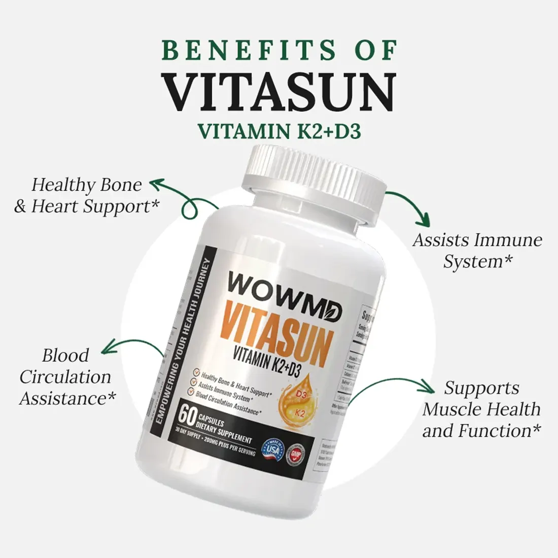 VitaSun Vitamin K2+D3 - Trending Wellness Store