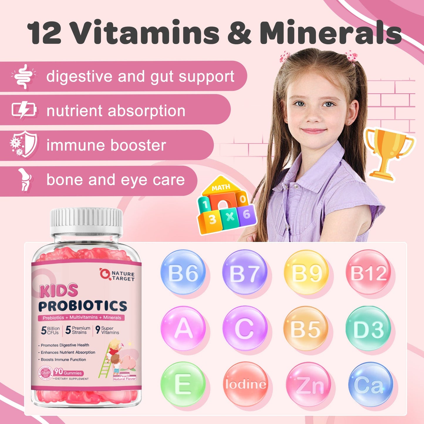 Kids Probiotic, 5 Billion CFUs, 90ct - Trending Wellness Store