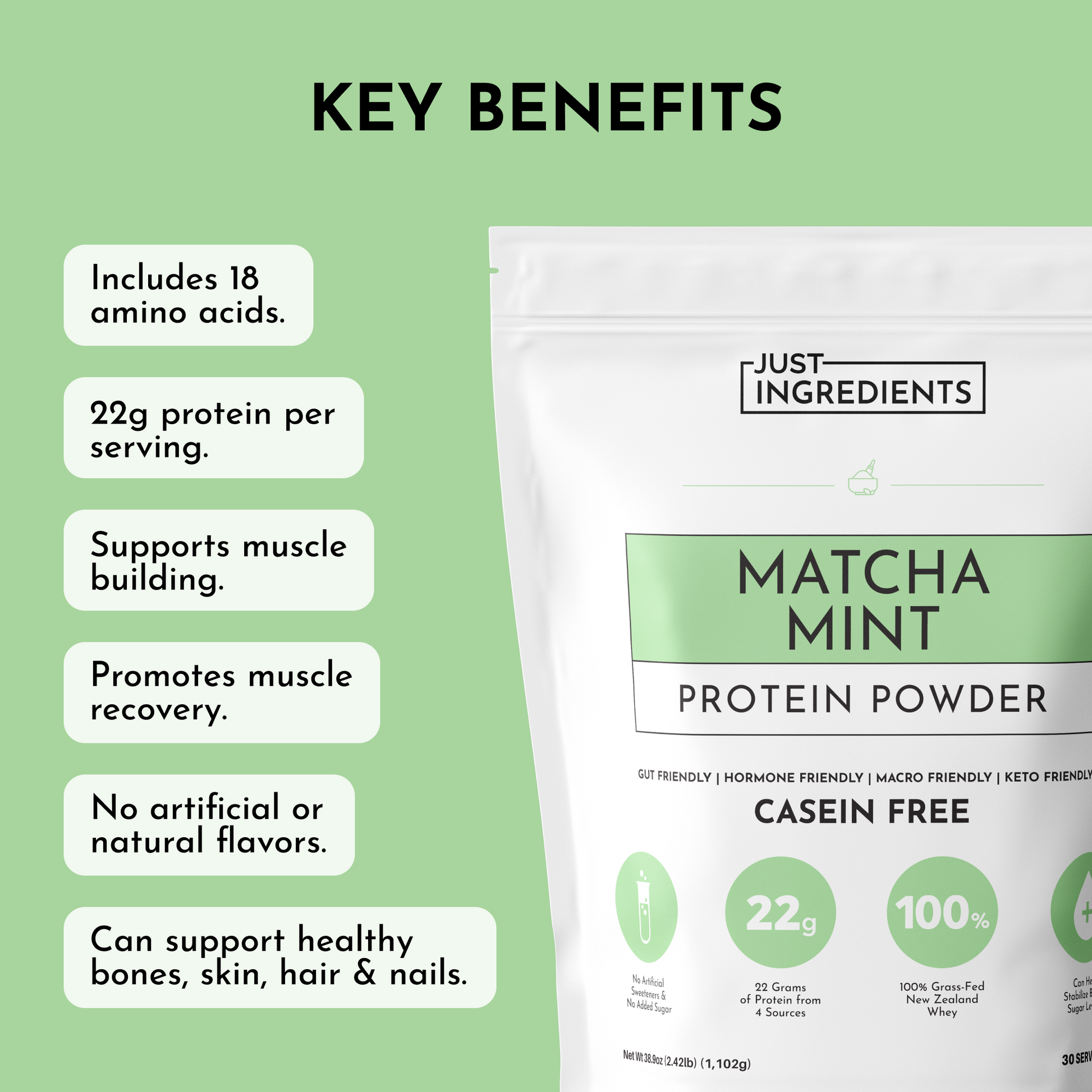 Matcha Mint Protein Powder - Trending Wellness Store