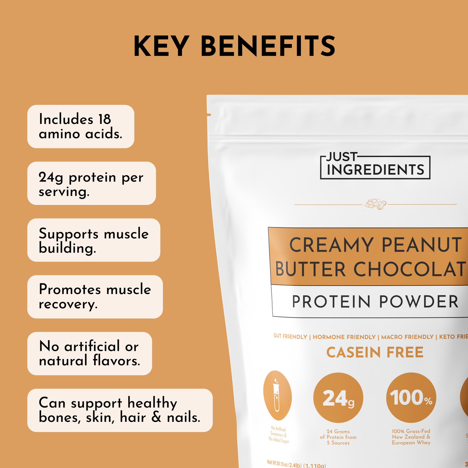 Creamy Peanut Butter Chocolate Protein Powder - Trending Wellness Store