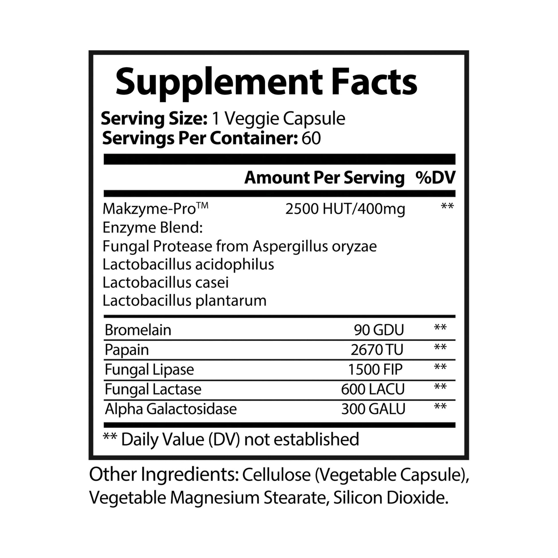 Nutrizy Digestive Enzyme Blend Supplement (60 Capsules) - Trending Wellness Store