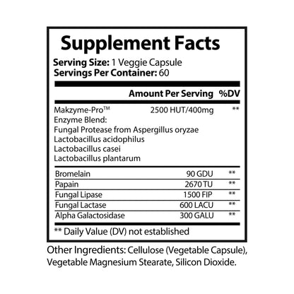 Nutrizy Digestive Enzyme Blend Supplement (60 Capsules) - Trending Wellness Store