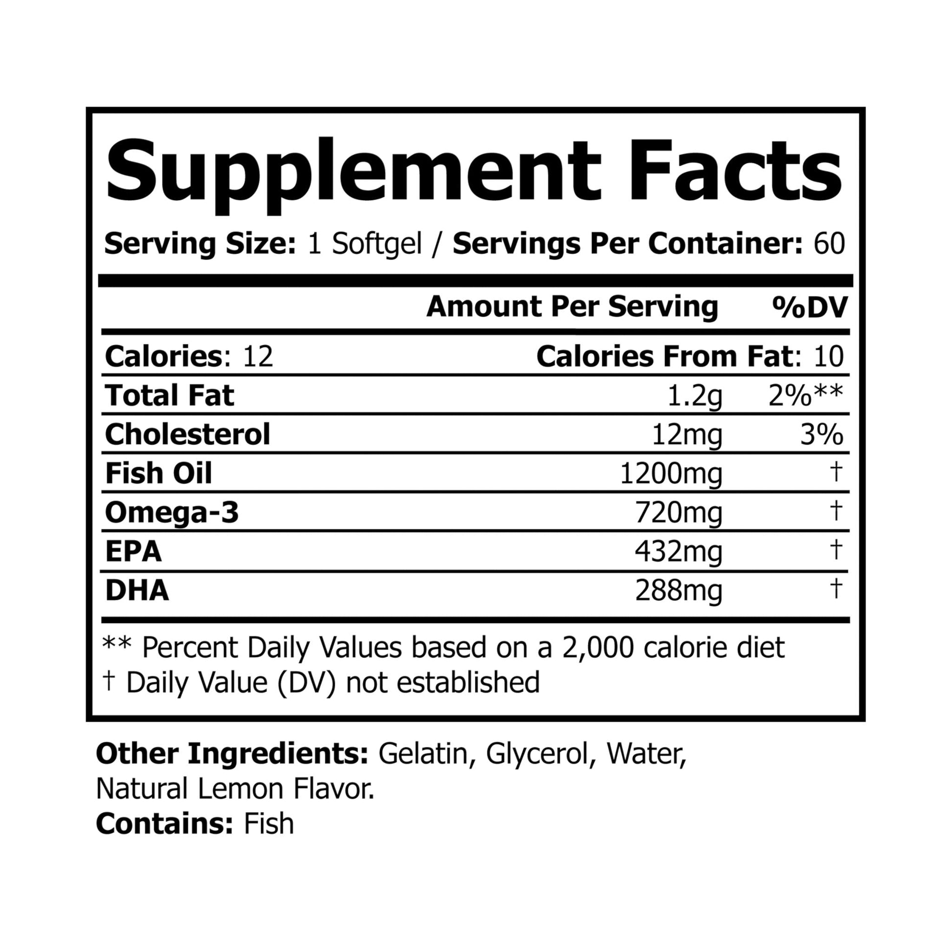 Omegor Omega 3 Fish Oil Supplement (60 Softgels) - Trending Wellness Store