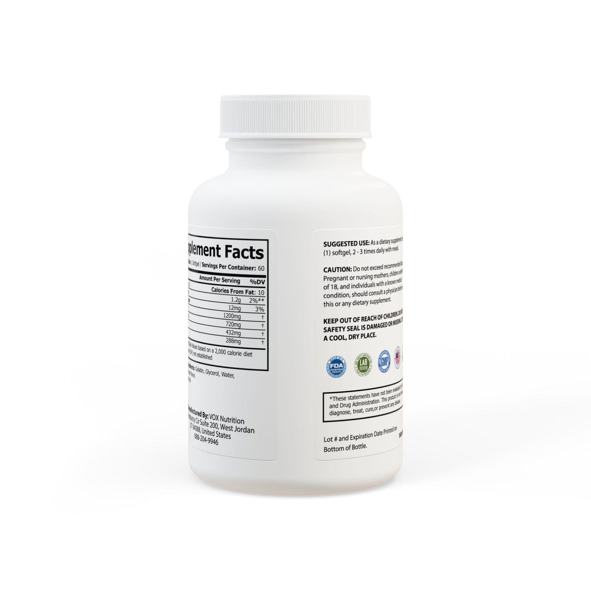 Omegor Omega 3 Fish Oil Supplement (60 Softgels) - Trending Wellness Store