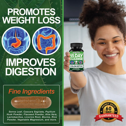 15 Day Cleanse | Colon Detox with Natural Laxative for Constipation & Bloating. - Trending Wellness Store