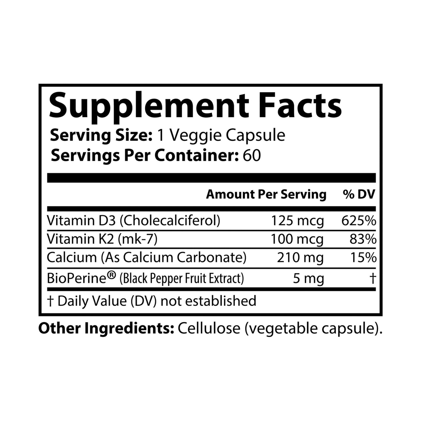 Nutrak Vitamin K2 + D3 Supplement (60 Capsules) - Trending Wellness Store