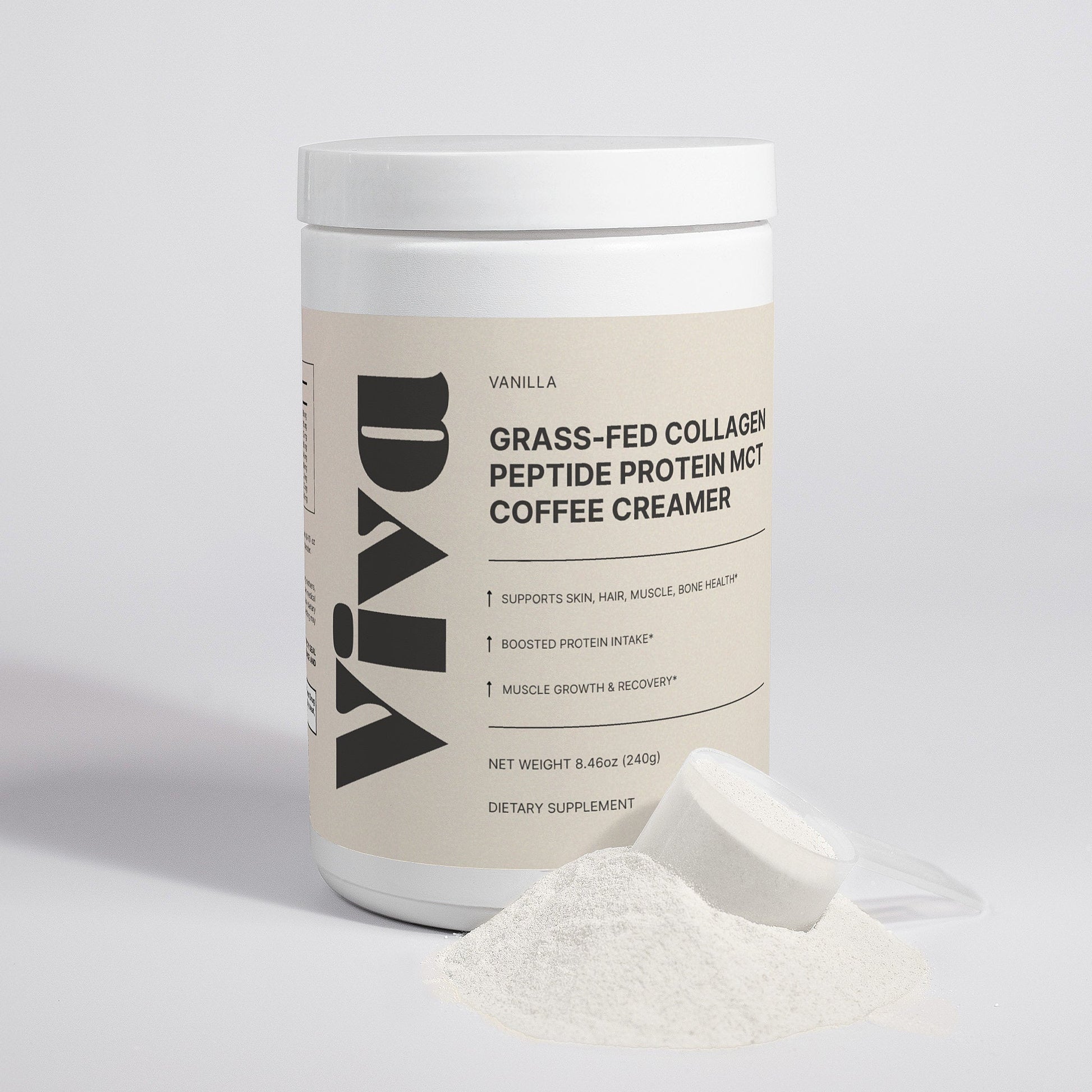 Grass-Fed Collagen Peptide MCT Protein Coffee Creamer (Vanilla) - Trending Wellness Store