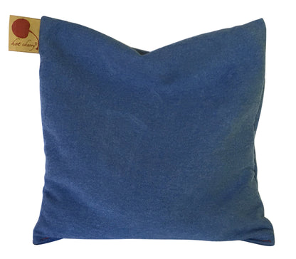 Hot Cherry Square Pillow in Blue Denim - Trending Wellness Store