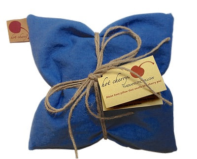 Hot Cherry Square Pillow in Blue Denim - Trending Wellness Store
